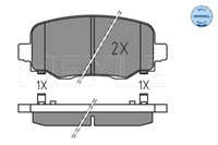Meyle 025 257 3318 Brake Pad Set, Disc Brake For Fiat Jeep