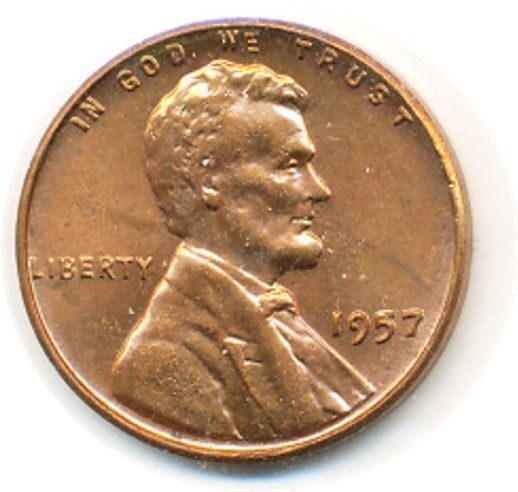 US Coin 1957 P Lincoln cent Bu clear fields C-10009 | eBay