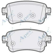 Brake Pads Set For Citroen Spacetourer 1.6 BlueHDI 115 Rear Apec Red 1617936880