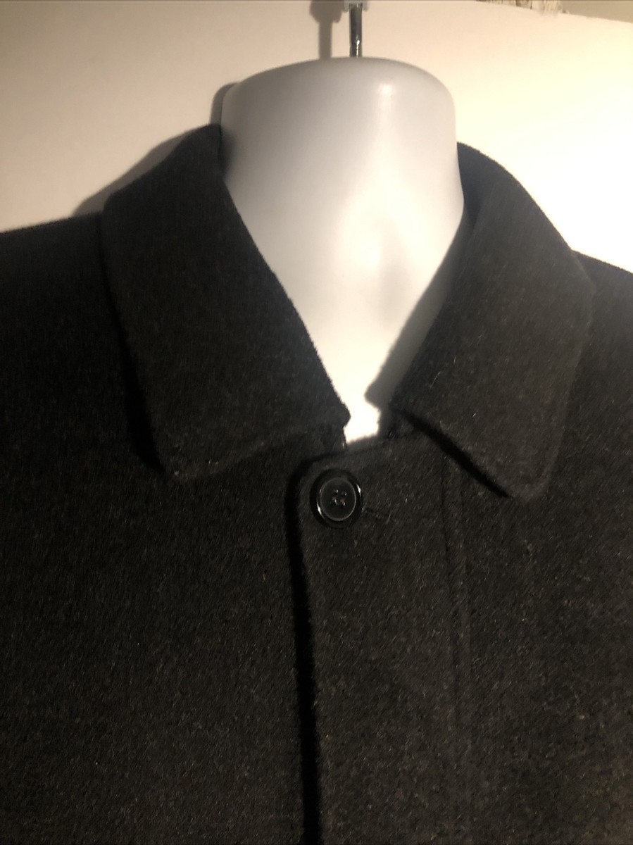 Non No Marciano Black Wool Zip Up Bomber Jacket Black Lined XL | eBay