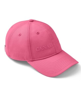 NWT CANADA GOOSE Wordmark Adjustable Cap SUMMIT PINK ONE  display picture 1