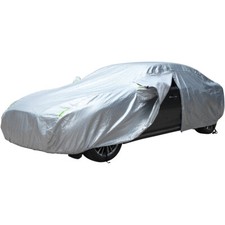 Cubierta completa de coche 6 capas al aire libre impermeable con cremallera de algodón para sedán 3XXXL
