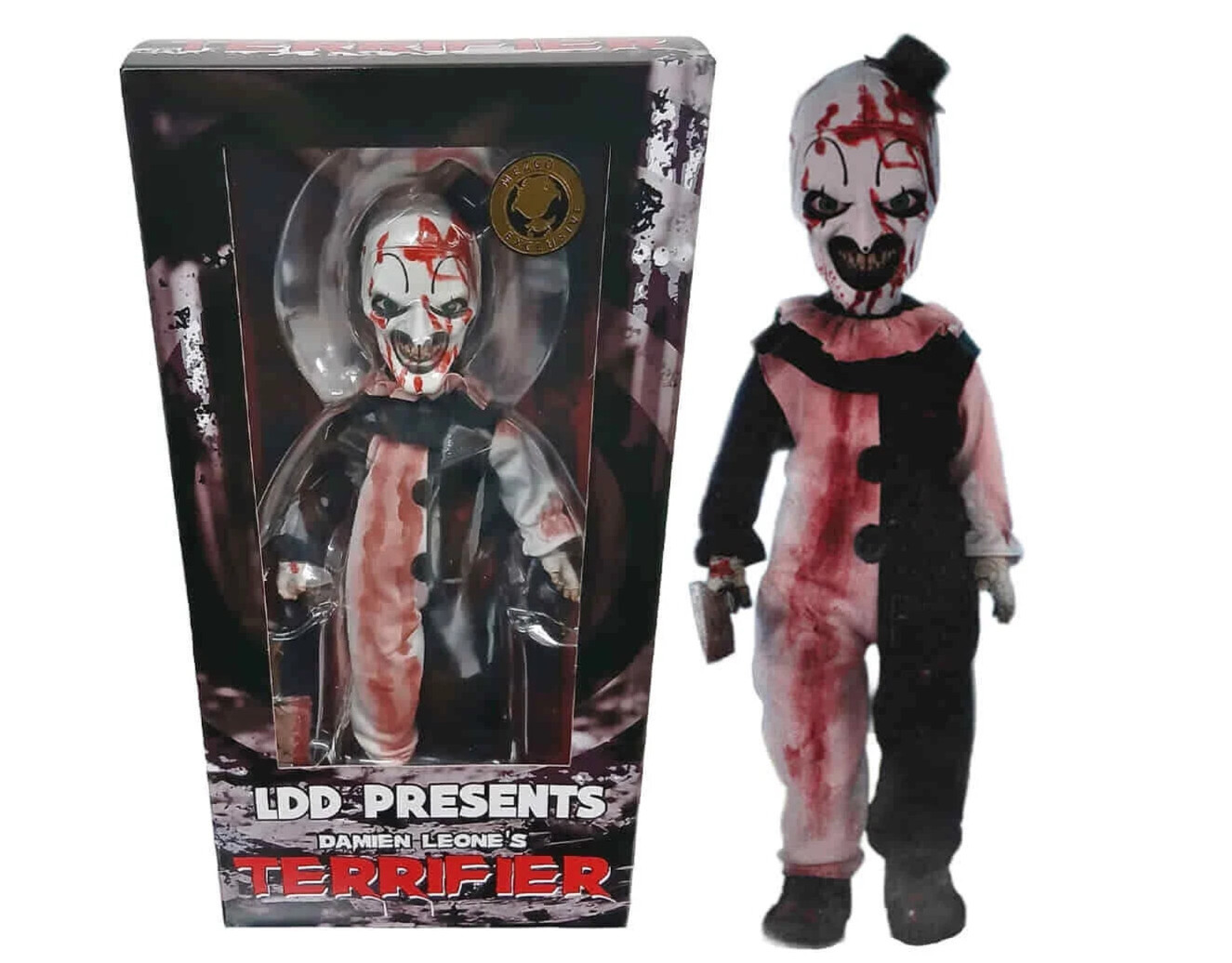 Living Dead Dolls TERRIFIER ART THE CLOWN 10"" doll BLOOD SPLATTER EDITION