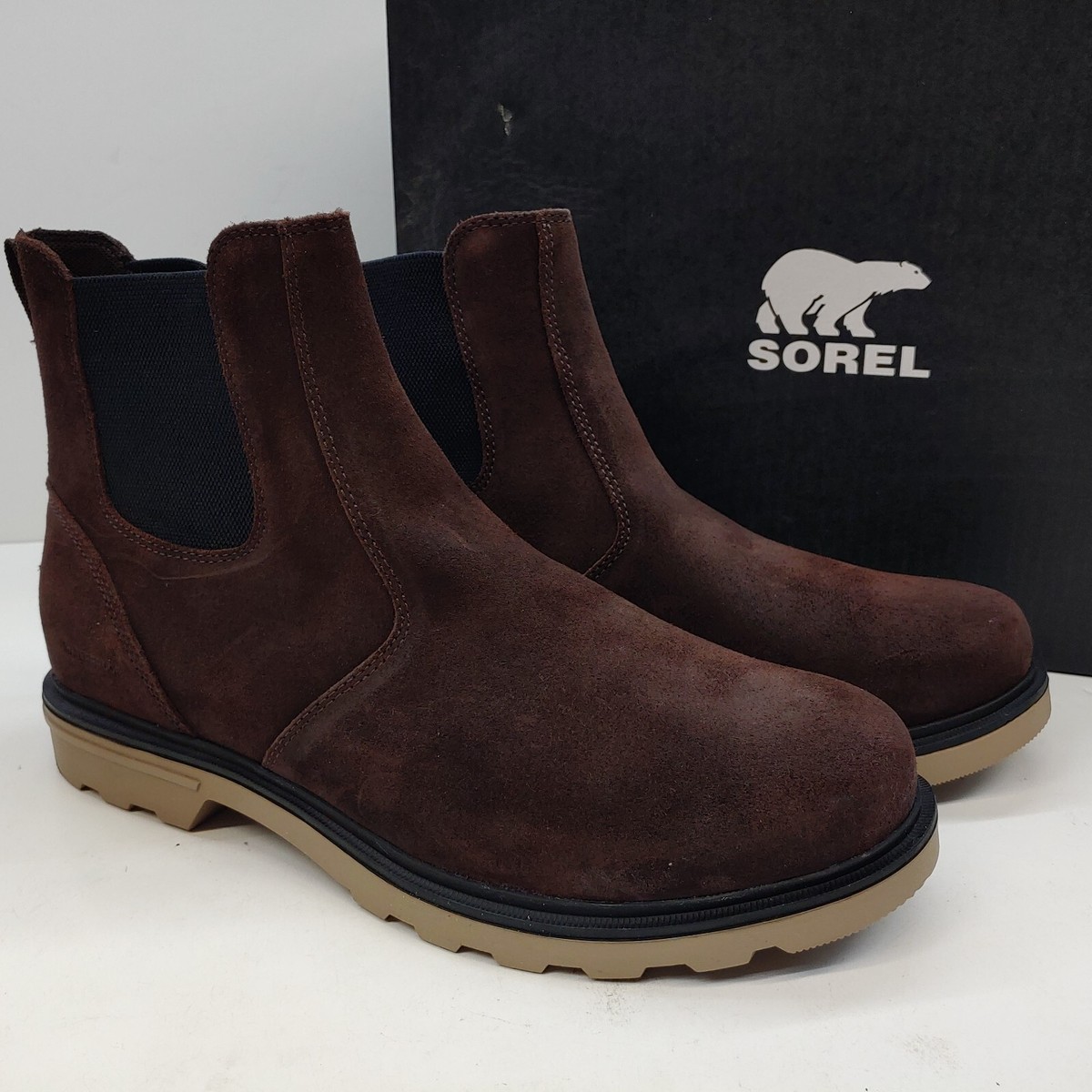 Sorel Carson Chelsea Boots Brown Men display picture 2