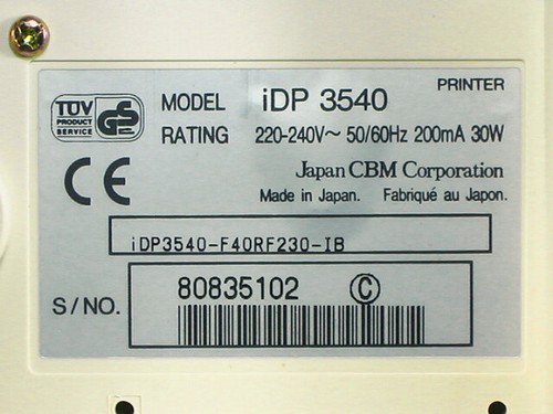 IDP-3540 Dot Matrix Printer, CITIZEN IDP-3540-F40RF230-IB, 1pc - Zdjęcie 2 z 2
