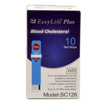 Easylife G/C/U Cholesterol Test Kit digital meter + 10 Cholesterol 