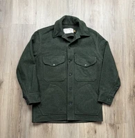 70s VINTAGE Filson Wool Mackinaw Cruiser Size 38 Dark Green Made in USA Outdoor