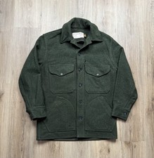 70s VINTAGE Filson Wool Mackinaw Cruiser Size 38 Dark Green Made in USA Outdoor 70s VINTAGE Filson Wool Mackinaw Cruiser Size 38 Dark Green Made in USA Outdoor - Image 1