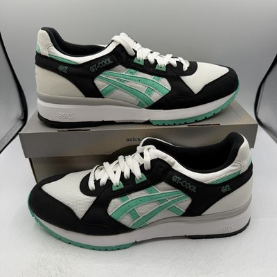 Asics GT-COOL Running Shoes Men Sz 9.5 Black/White/Turquoise Sneaker H311N 0187