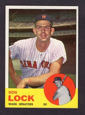 1963 TOPPS DON LOCK CARD NO:47 B NEAR MINT CONDITION
