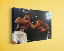 Legendary Muhammad Ali Punch Canvas Print - Classic Boxing Collection