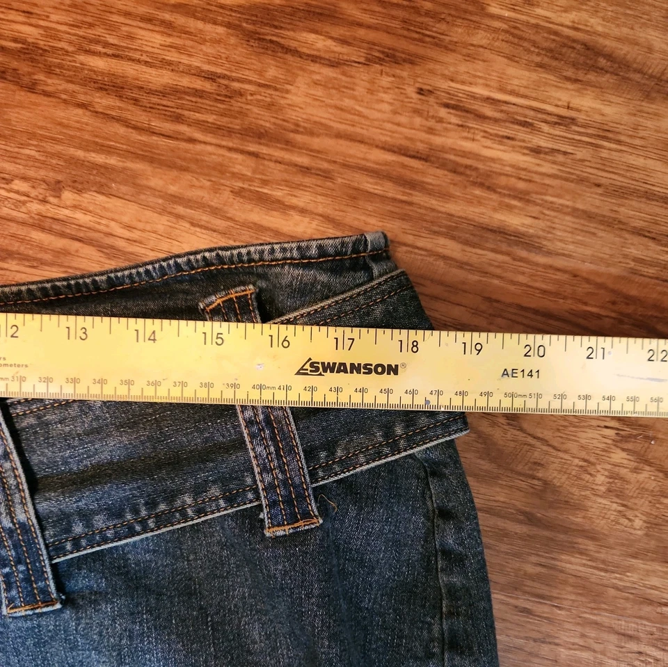 ASHLEY STEWART 女式牛仔裙蓝色全长谦虚,尺寸 14 W — 第 3/4 张图片