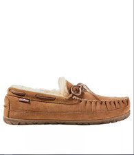 L.L.BEAN Men's Wicked Good Moccasins, Brown NEW
