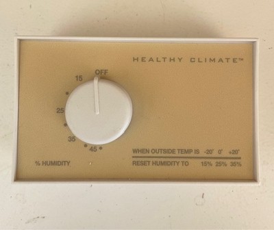 Vintage Healthy Climate Humidity Control Humidistat DNA Group Model 884021B
