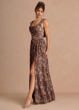 Azazie Atelier - Aurore Truffle Maxi Dress - Free Shipping