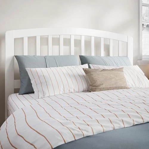 Atlantic Furniture Richmond White Headboard Solid Hardwood Traditional Design - Image 2 of 4