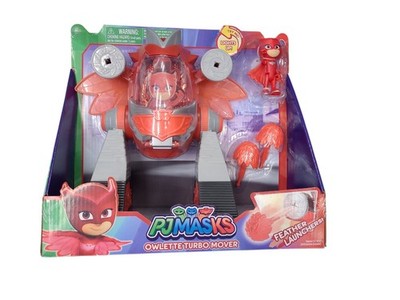 PJ Masks Owllette Turbo Mover With Feather Launcher & light Up Cabin Red 2019