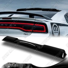 For 11-23 Dodge Charger Black ABS Acrylic Rear Roof Window Visor Spoiler Wing