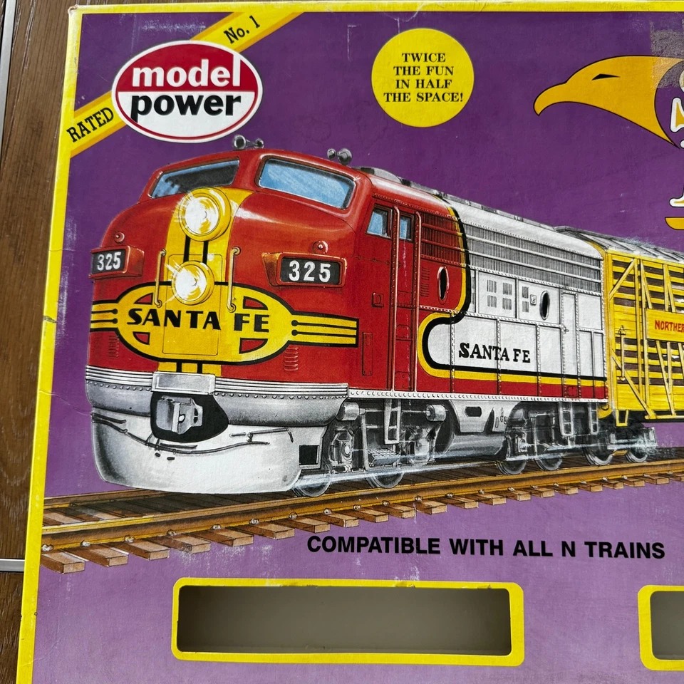 Model Power Silver Eagle Lited Locomotive Set No.1150 N Scale Santa Fe BOX ONLY - Image 4 of 4