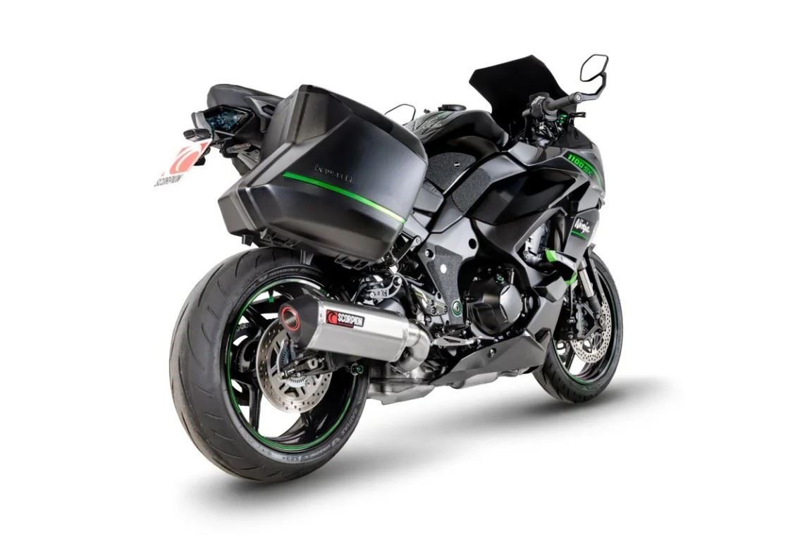 Scorpion Exhaust Stainless Serket Tapr Slip-on Kawasaki Ninja 1100 SX/SX SE 2025