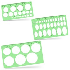 3Pcs Circle Template, Template for 11 inches x 6.3 inches, green
