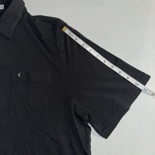 Criquet Short Sleeve Pocket Polo Shirt Mens XXL Black Pima Cotton - Picture 13 of 13