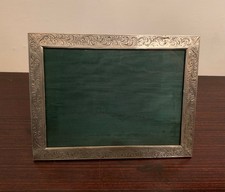 VECCHIA CORNICE PORTAFOTO DA TAVOLO IN ARGENTO 800