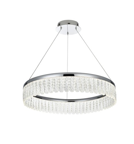 Elegant Lighting 2060D24 Rune 24"W LED Ring Chandelier - 2087 - Gold - Picture 10 of 11