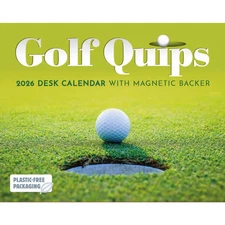 Carousel Calendars,  Golf Quips 2026 Desk Calendar, 2.95'' X 3.62'', 16-Month Ca