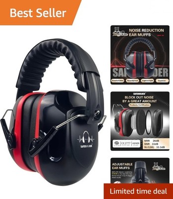 Luxury Noise Reduction Ear Muffs SNR 33dB - Adjustable & Lightweight Safety Gear