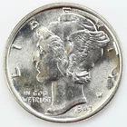 1943 UNC Mercury Dime Silver 10c