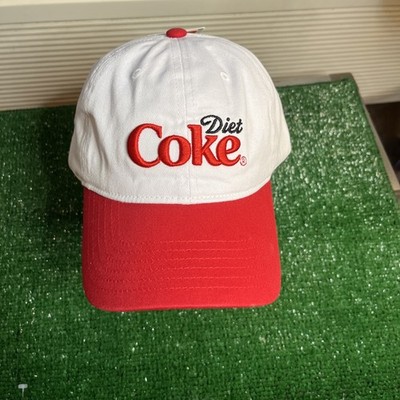 Diet Coke Hat White Red Adjustable Cap Embroidered Logo Coca Cola. New Free Ship