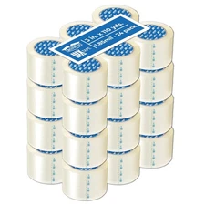 The Boxery 3" x 110 Yards Clear Packing Tape – 24 Roll Carton – Warehouse Gr
