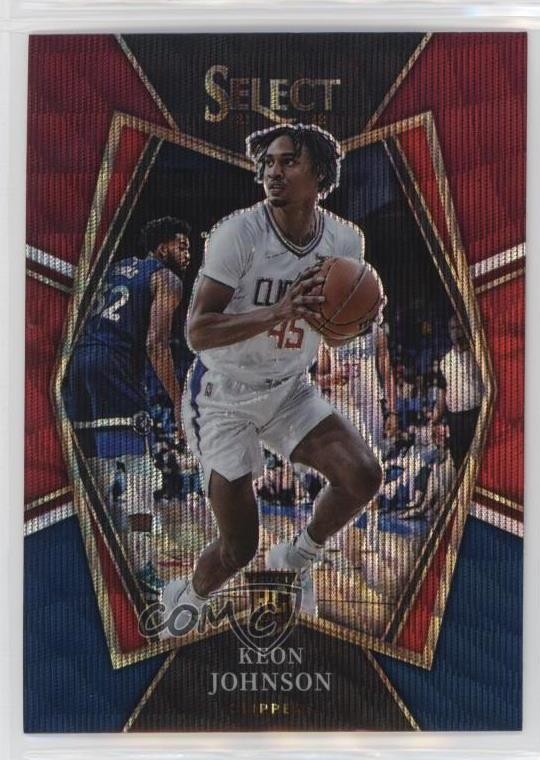 2021-22 Panini Select Premier Level Tri-Color Prizm Keon Johnson #115 lw9