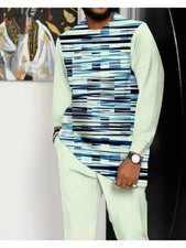 Men'S African-Inspired Ethnic Suit Set - XL to 6XL Sizes, Handmade Totem Print L