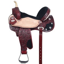 76HS Flex Tree Western Horse Saddle American Leather Trail Barrel By Hilason