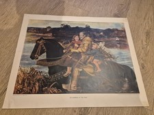 Sir Isumbras at the Ford - 1940s/50s Macmillan Vintage Educational School Print