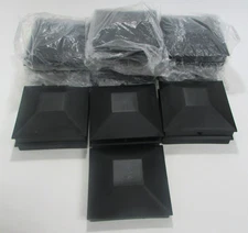 Plastic Pyramid 4x4 True (100mm) Fence Post Cap w/ Pre-Drilled Hole Black x 21
