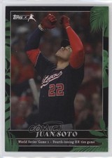 2022 Topps X Juan Soto Postseason Moments Green 4/75 Juan Soto #55 uk5