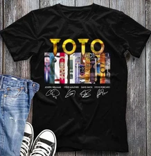 Toto Band Members Signature T shirt Full Size S-5XL