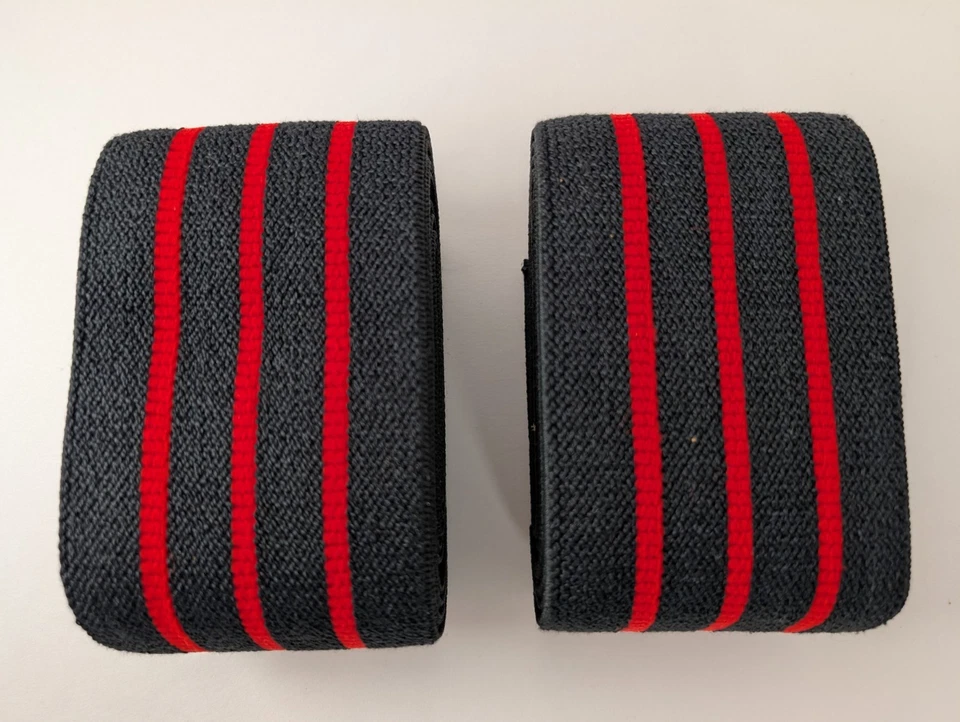 Schiek Knee Wraps Black/Red 78'L x 3"W - New Other, Weigh Lifting, Power Lifting - Image 3 of 4