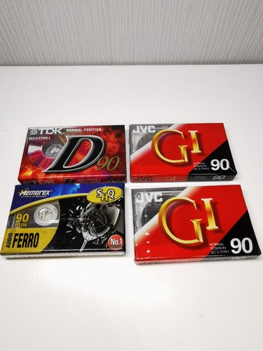 TDK JVC Memorex - 90 Mins Audio Media Recording Cassette Tapes *NEW & SEALED*