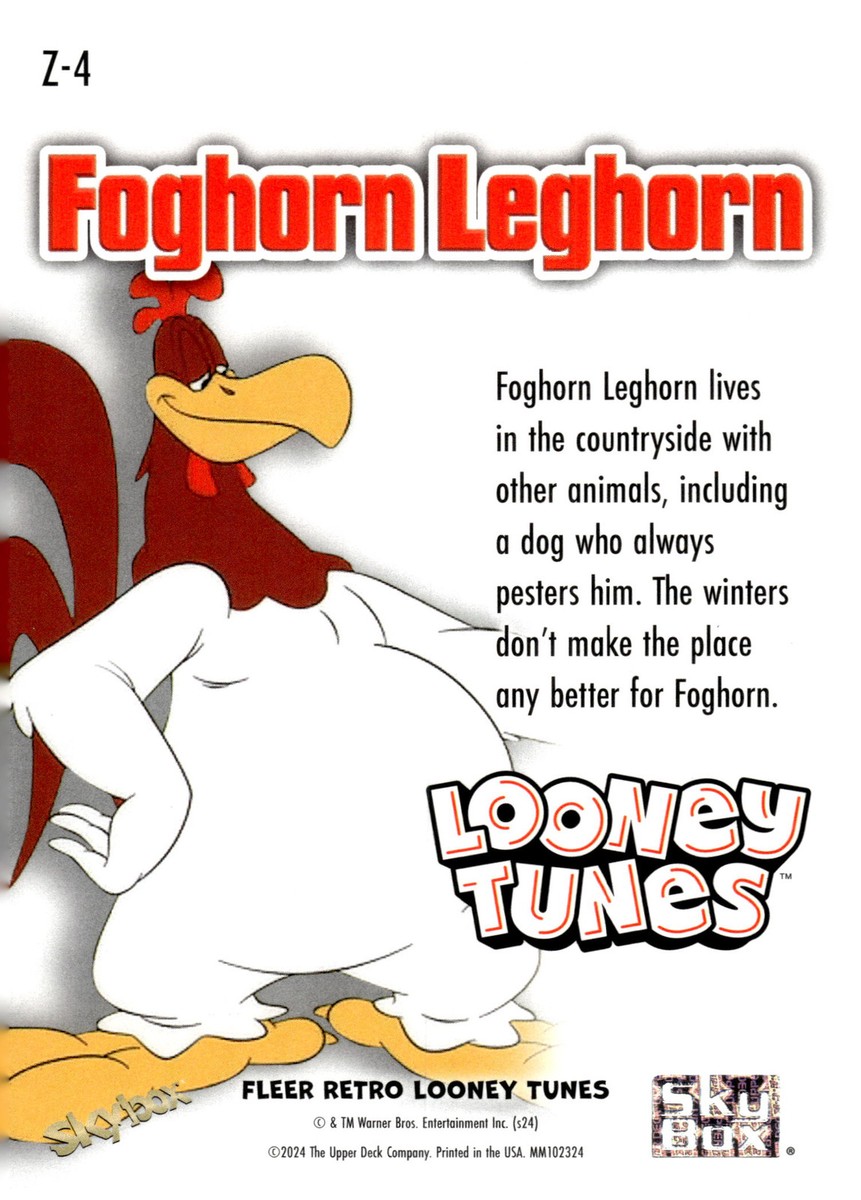 2024 Fleer Retro Looney Tunes #Z-4 Foghorn Leghorn Z-Force b | eBay
