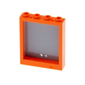 1x Lego Door Frame 1x4x4 Orange Roller Door Window New - Light Grey 60035 6154c03