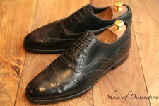 Edward Green Black Leather Oxford Brogue Shoes UK 8 D US 8.5 RRP: £1000+