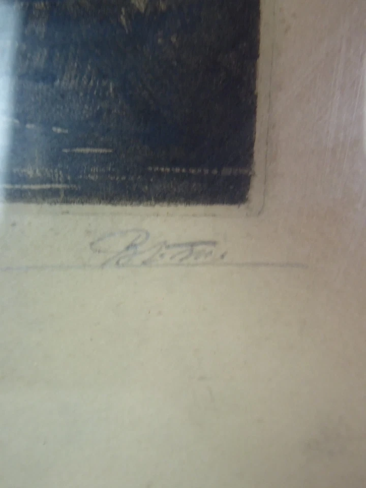 EAU FORTE signée: le petit pont. - Photo 4/4