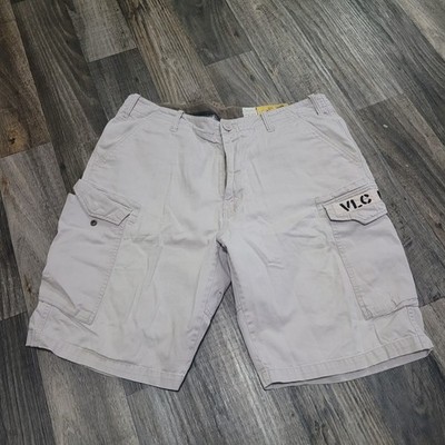 Vintage Y2k Volcom Scout Shorts Mens Size 36 Cargo Beige Cotton