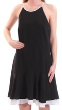 VINCE CAMUTO Womens Black Spaghetti Strap Above The Knee A-Line Dress Size: 2