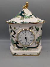 Masons Ironstone Chartreuse Mantel Clock Untested Quartz Battery Operated 