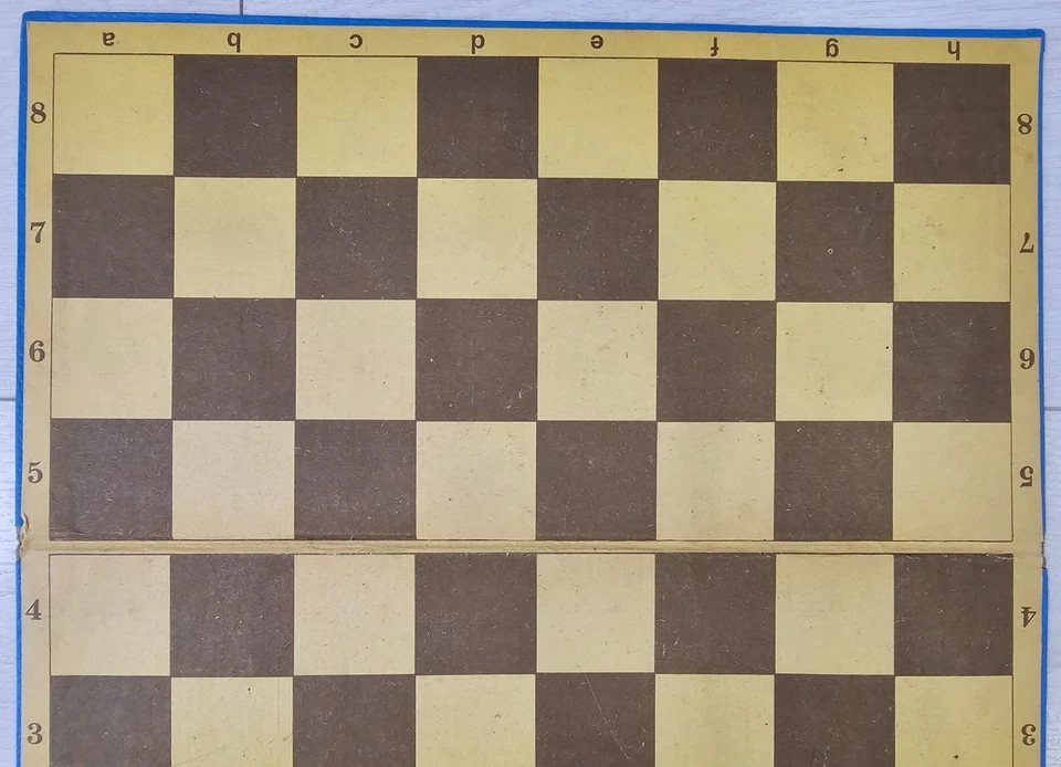 Soviet Vintage Сardboard Portable Chess Board 1982 USSR Antique 35x35 cm - Image 2 of 4